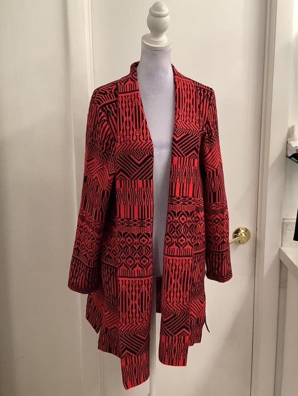 Ruby Rd. Women's Red and Multi Cardigan - Picture 2 of 6